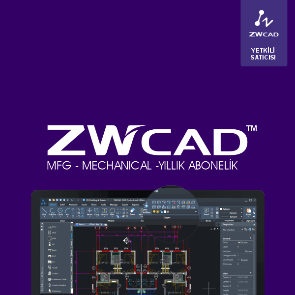ZWCAD 2026 MFG 1 Yıllık Lisans (NETWORK)