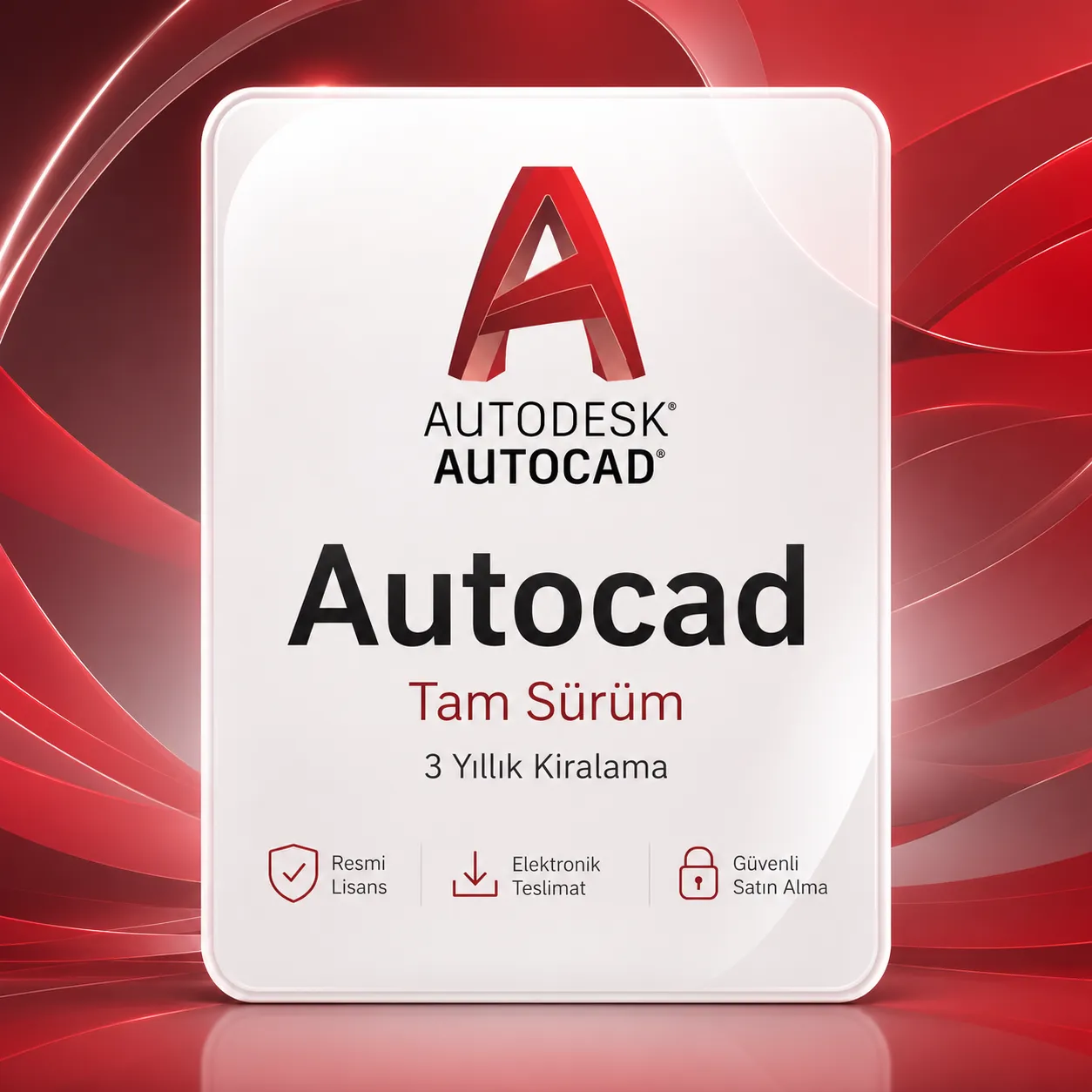 Autodesk Autocad (Tam Sürüm - 3 Yıllık Abonelik Lisansı)